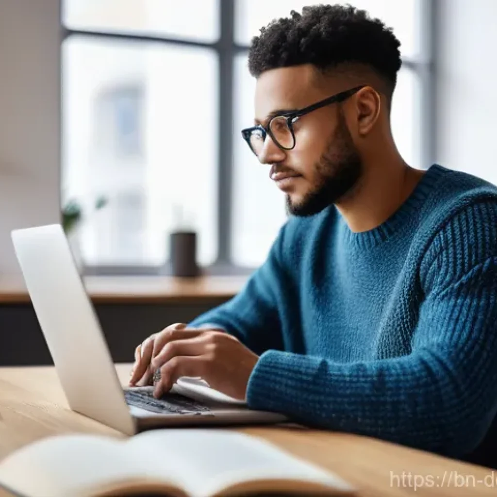 포스트 디지털 시대의 자기 개발 방법 - A serene and focused young adult, of diverse ethnicity, is comfortably seated in a modern, well-lit ...