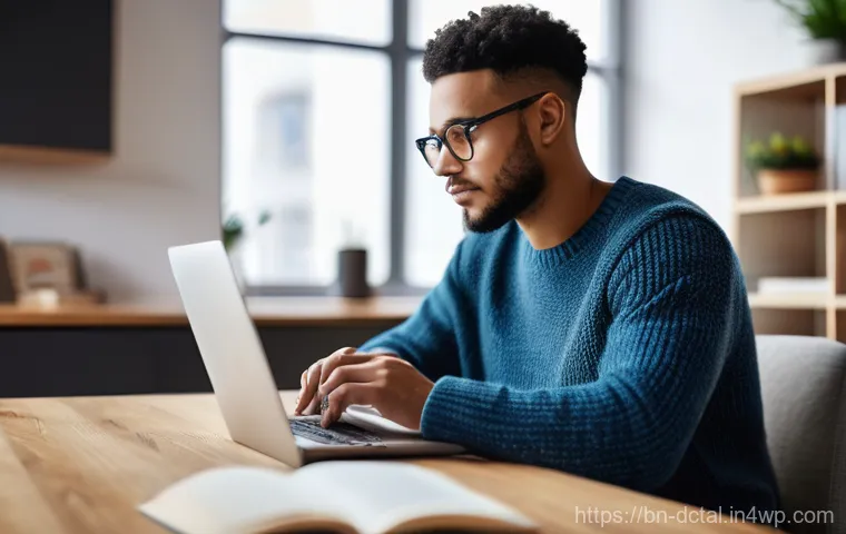 포스트 디지털 시대의 자기 개발 방법 - A serene and focused young adult, of diverse ethnicity, is comfortably seated in a modern, well-lit ...